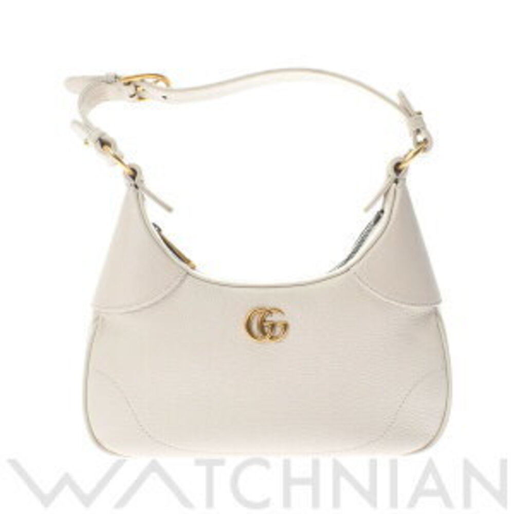 Gucci Double GG Aphrodite Shoulder Bag White Soft Leather
